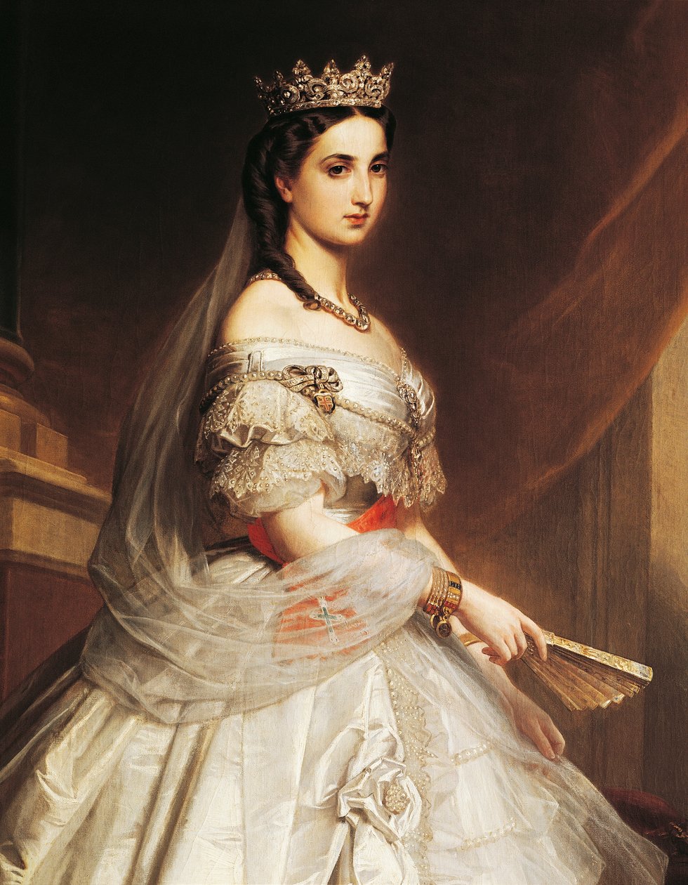 Portret Charlotty z rodu Saxe-Coburg-Gotha (Laeken autorstwa Albert Graefle