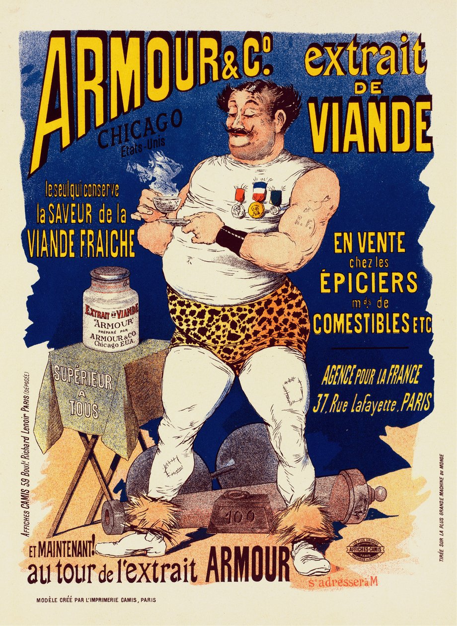 Wyciąg z mięsa Armor & Co., 1891. autorstwa Albert Guillaume