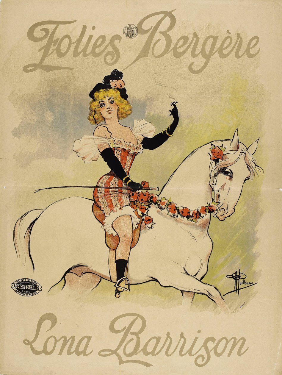 Folies Bergeres. Lona Barrison, ok. 1930 r. 1895. autorstwa Albert Guillaume