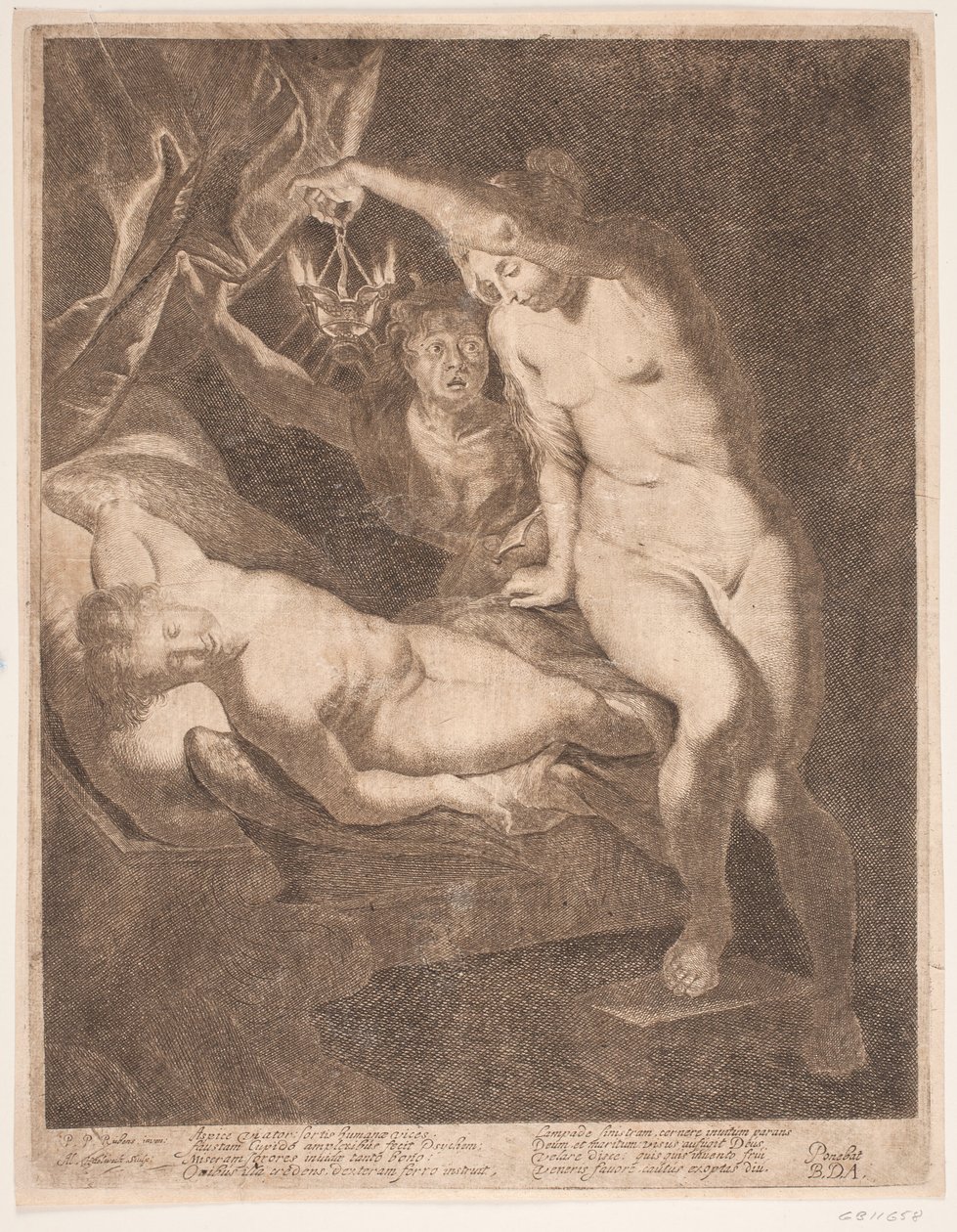 Psyche i śpiący Kupidyn autorstwa Albert Haelwegh