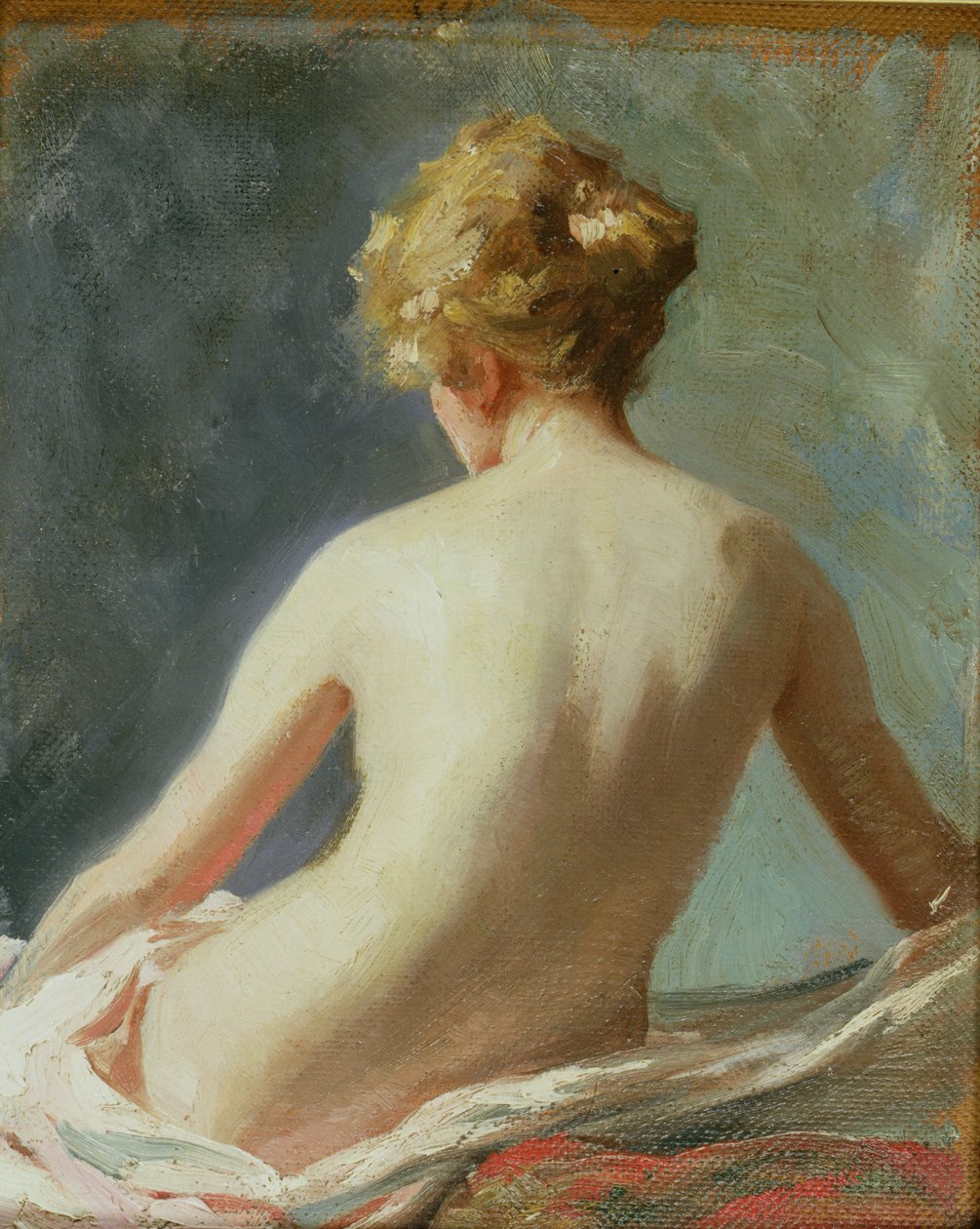 Akt kobiecy (olej na pokładzie) autorstwa Albert Henry Collings