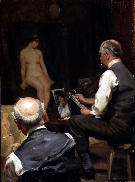 W studio (tablica) autorstwa Albert Henry Collings