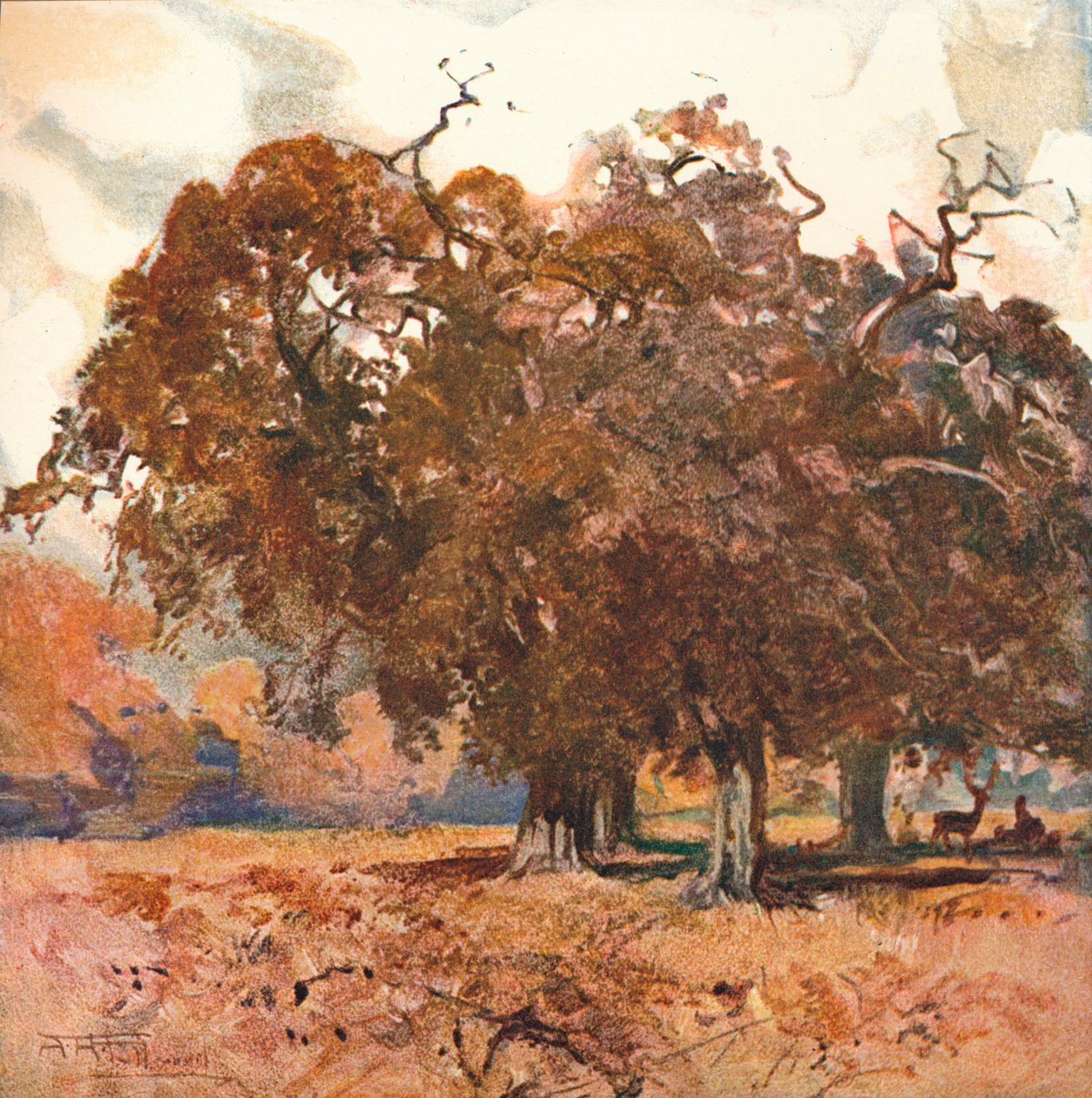 Krajobraz, ok. 1904 autorstwa Albert Henry Fullwood