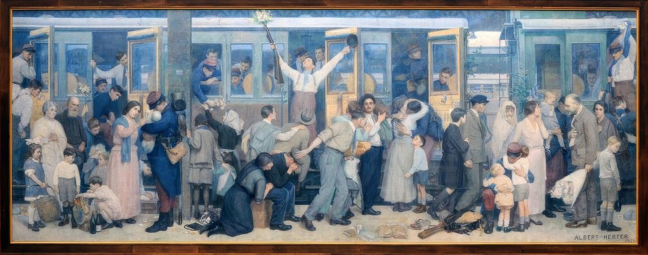 Odejście poilusów - sierpień 1914 r. autorstwa Albert Herter