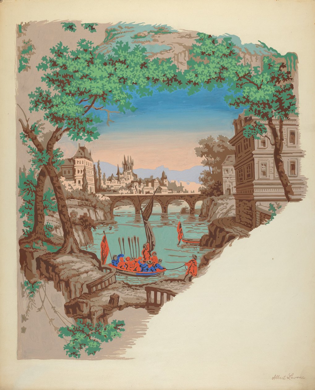 Papier ścienny, ok. 1936. autorstwa Albert J. Levone