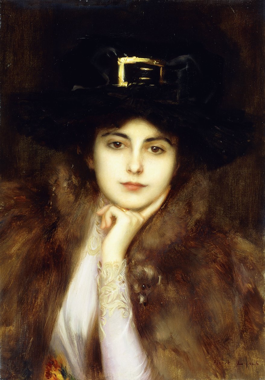 Portret eleganckiej damy, autorstwa Albert Lynch