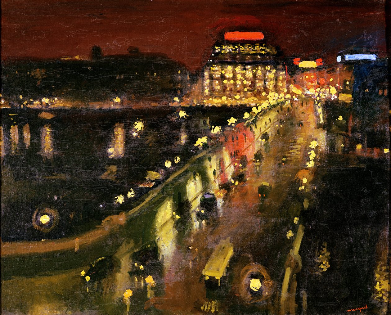 Pont Neuf nocą autorstwa Albert Marquet