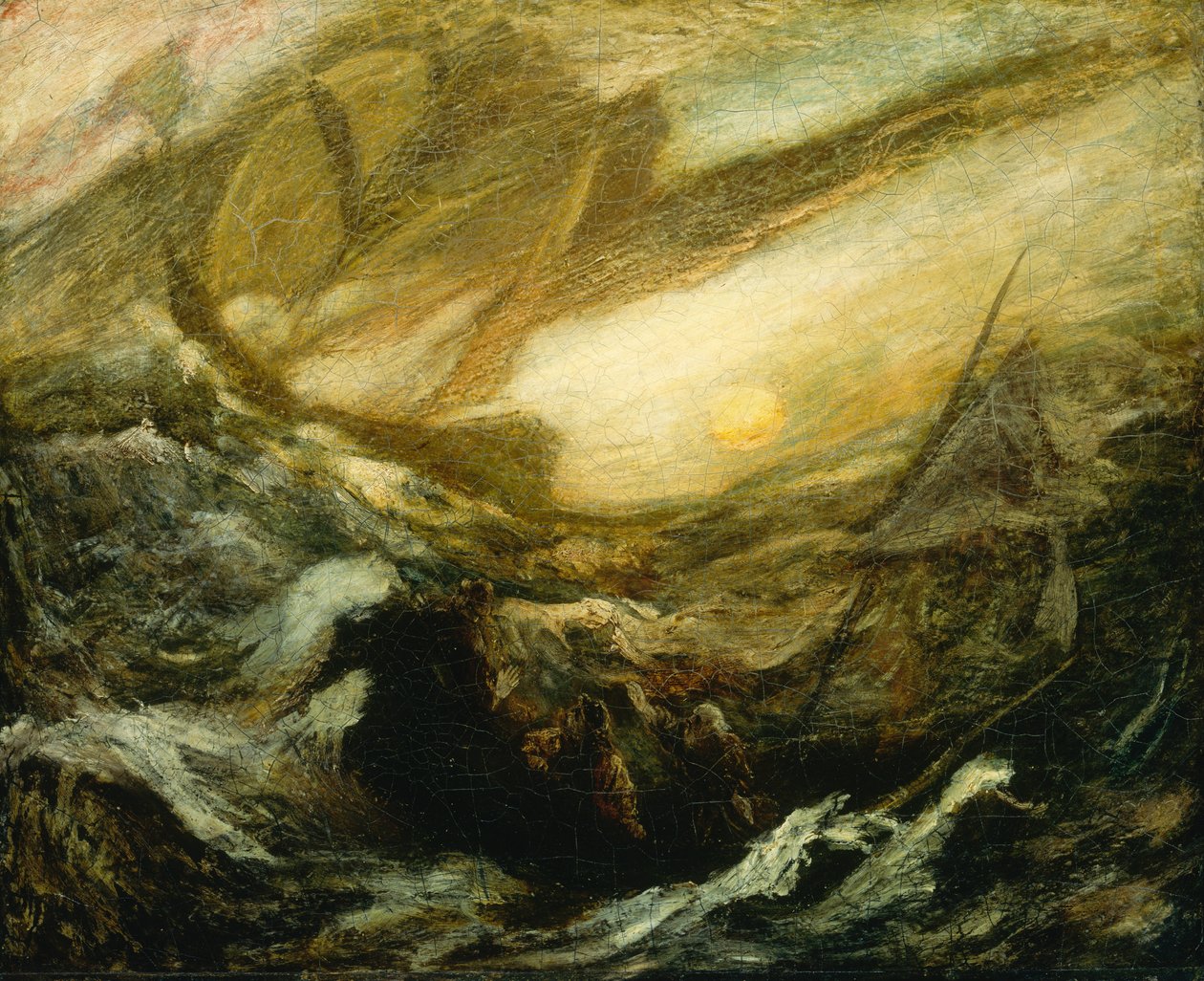 Latający Holender, ukończony do 1887 roku. autorstwa Albert Pinkham Ryder