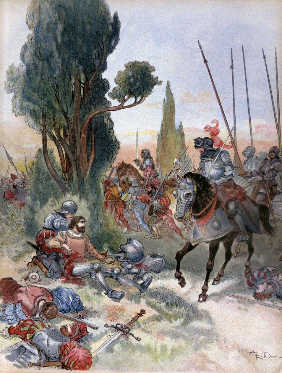 Śmierć Bayarda autorstwa Albert Robida