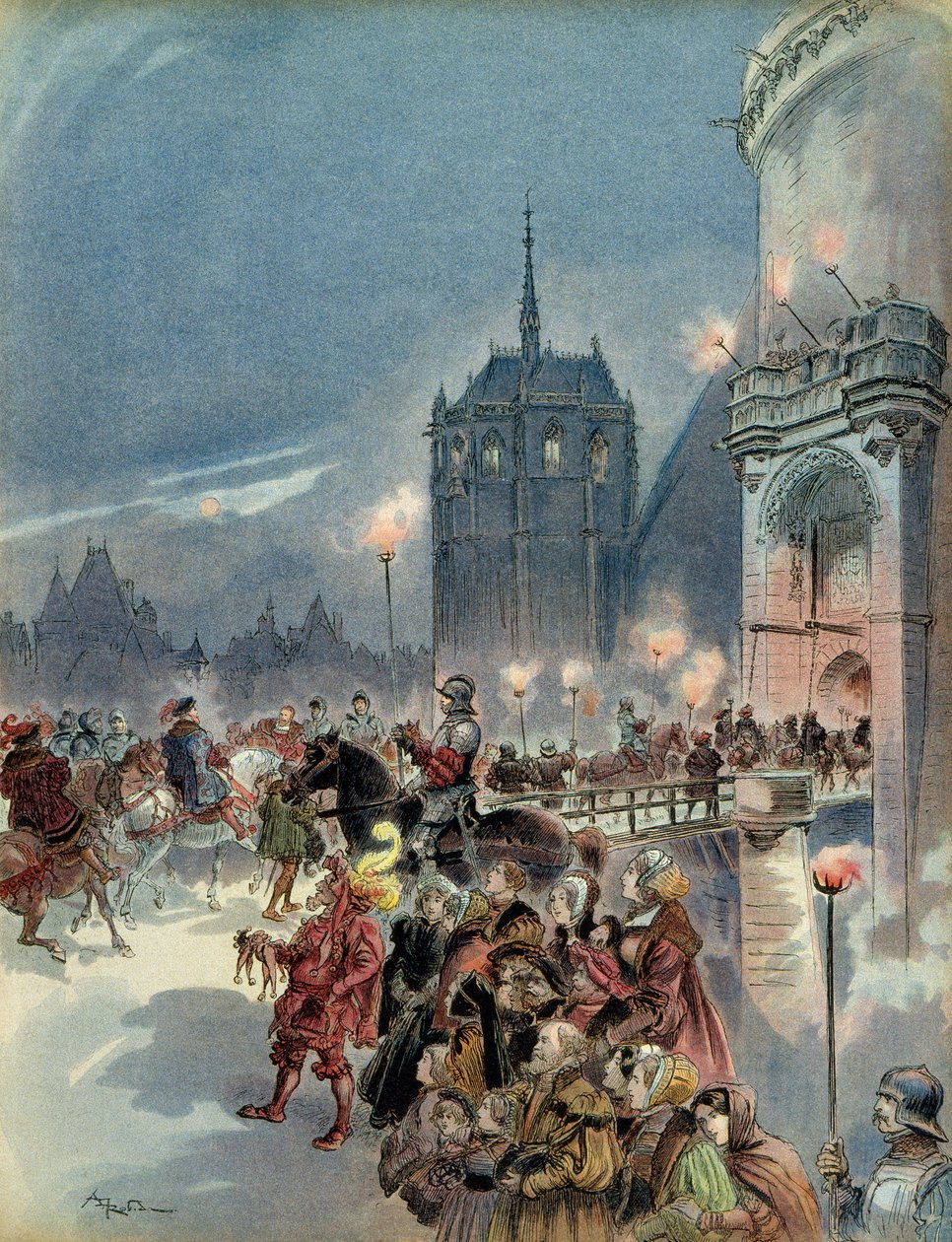 Przyjęcie Karola V autorstwa Albert Robida