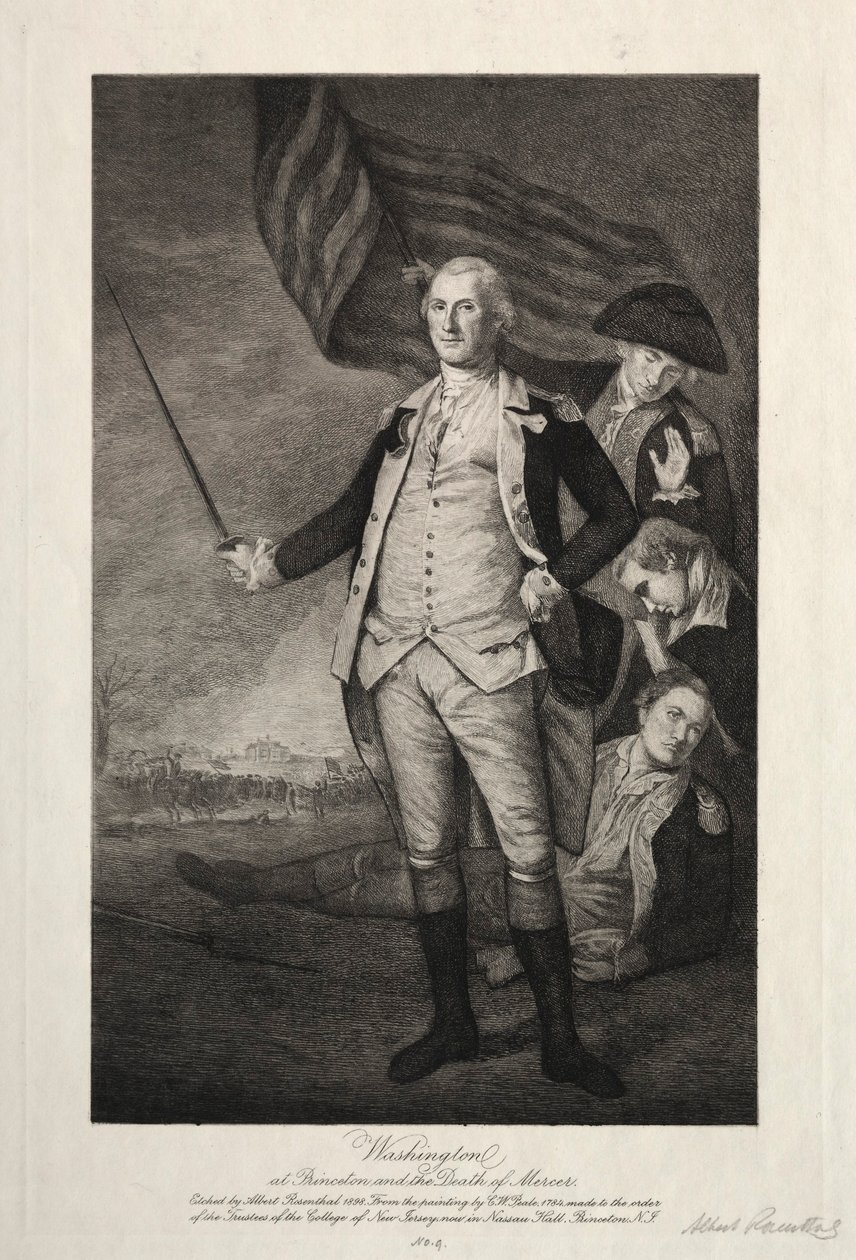 George Washington w Princeton, 1898. autorstwa Albert Rosenthal