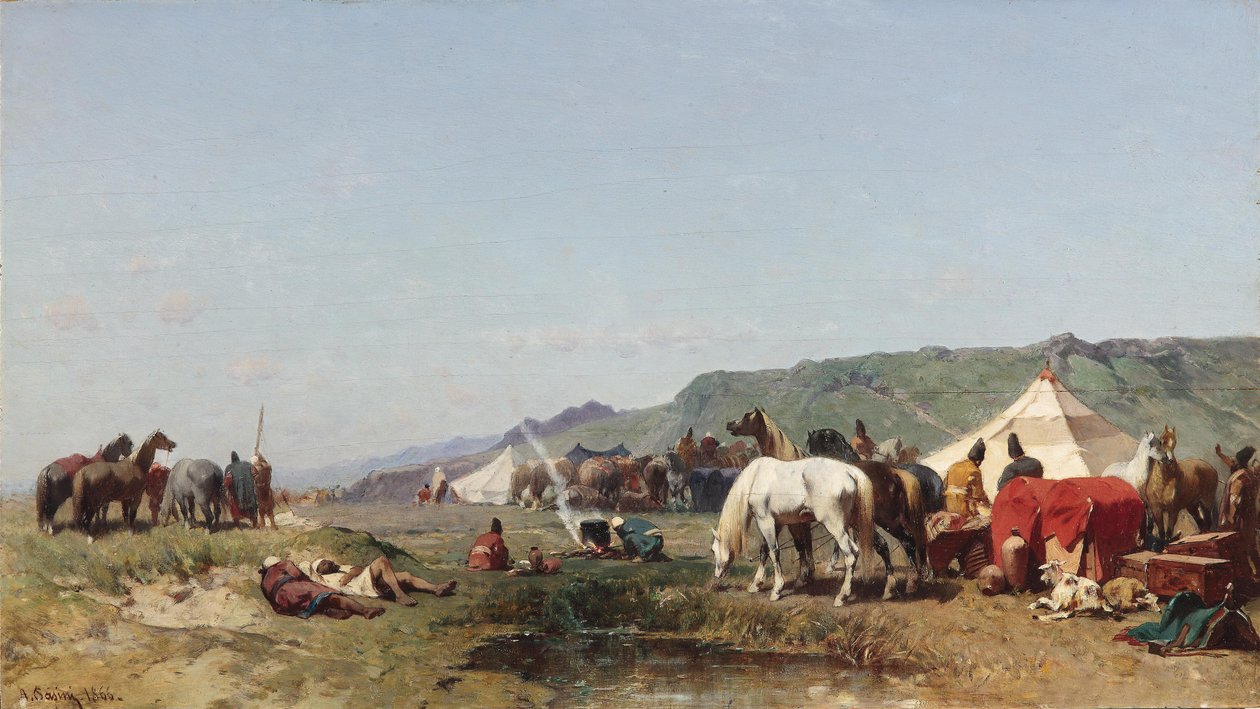 Arabski obóz autorstwa Alberto Pasini