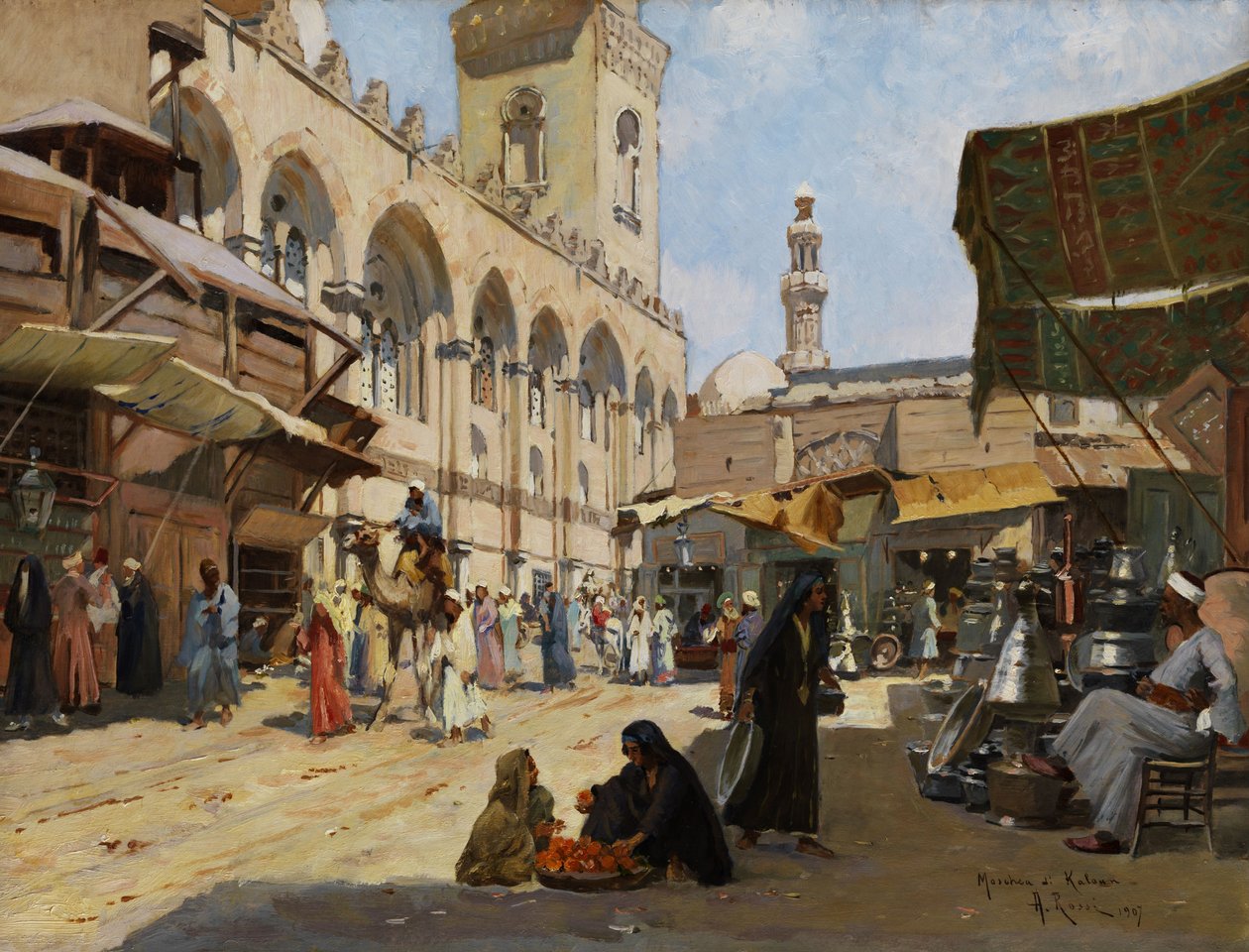 Arabski rynek w Kaloun autorstwa Alberto Rossi