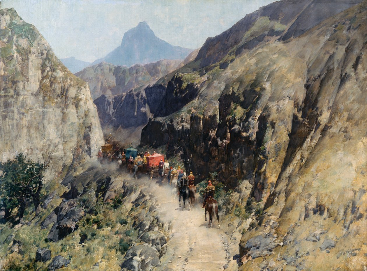 Karawana w Persji autorstwa Alberto Pasini