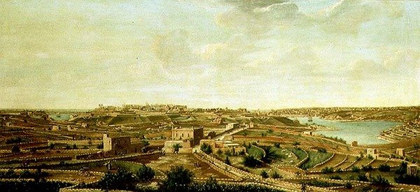 Widok na Vallettę, Malta autorstwa Alberto Pullicino