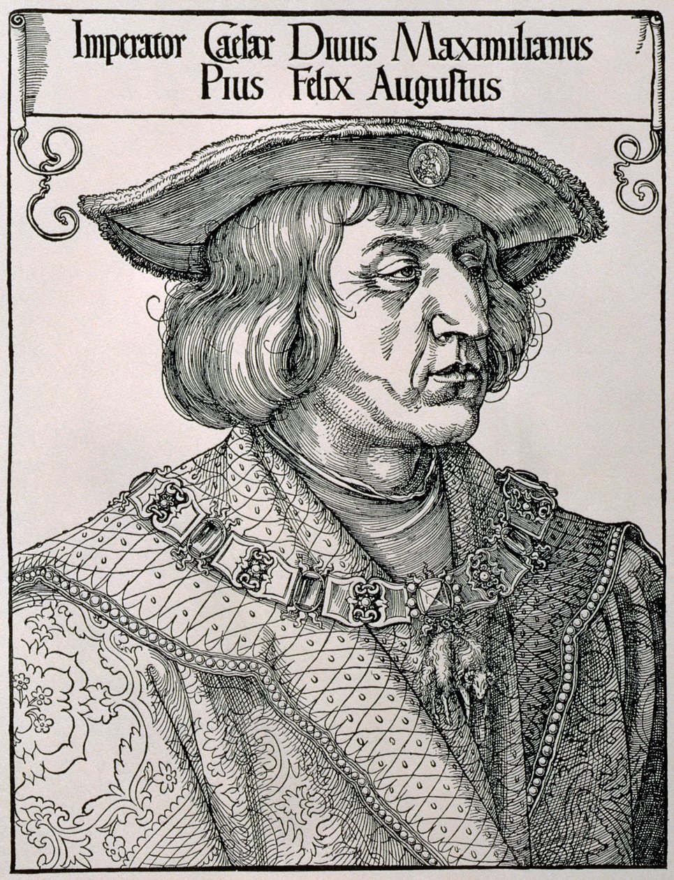 Cesarz Niemiec Maksymilian I (1459-1519), początek XVI w. autorstwa Albrecht Dürer