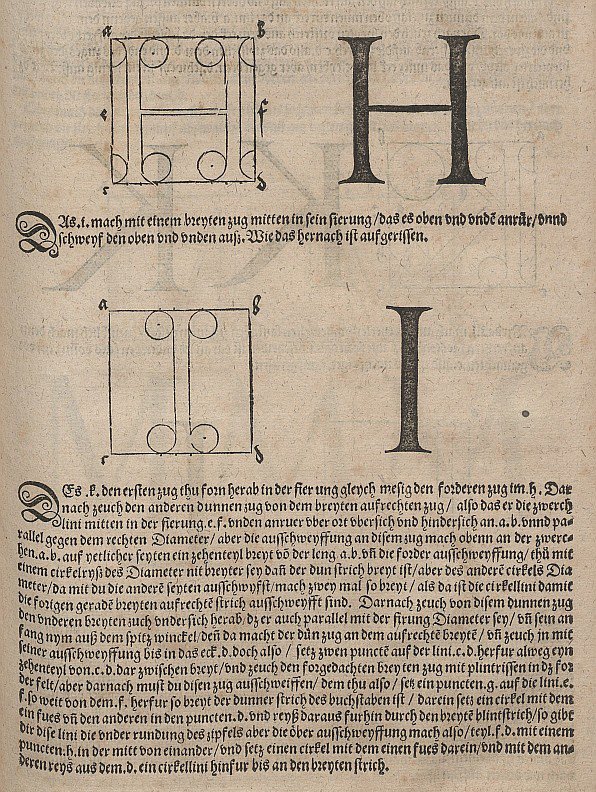 Konstrukcja listu autorstwa Albrecht Dürer