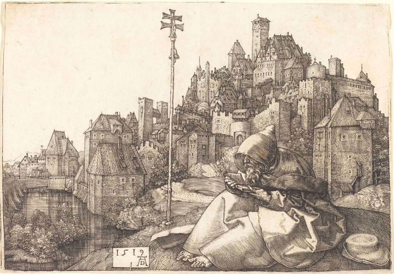 Święty Antoni Czytanie autorstwa Albrecht Dürer