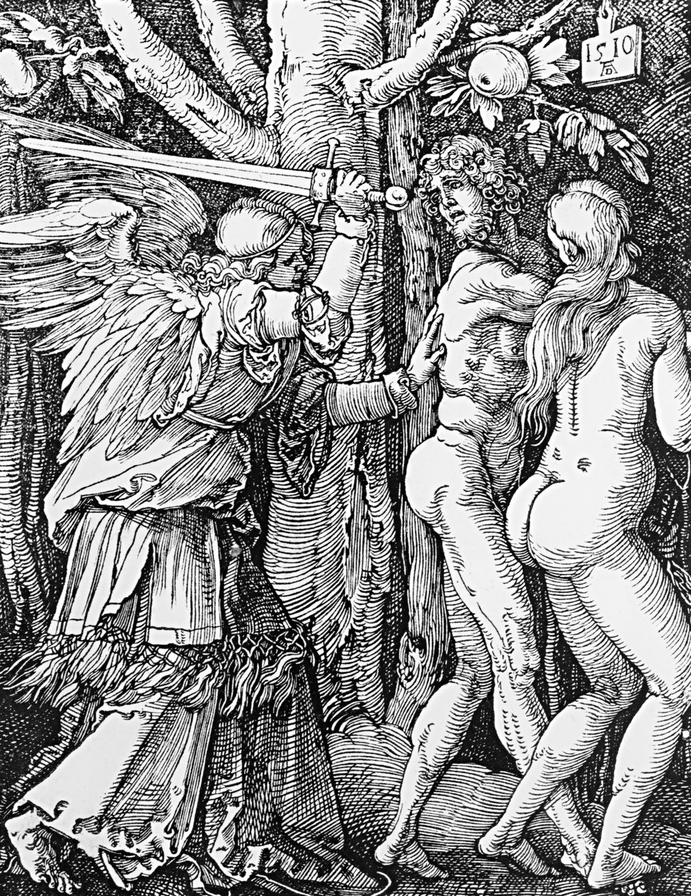 Wypędzenie z raju, 1510 autorstwa Albrecht Dürer