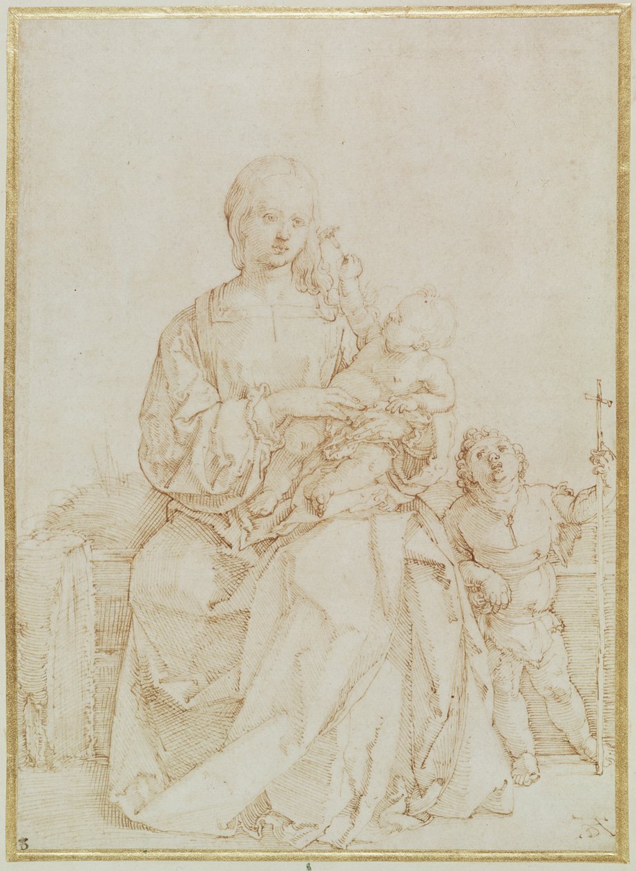 Matka Boska z Dzieciątkiem i niemowlęciem, ok. 1518 r. autorstwa Albrecht Dürer