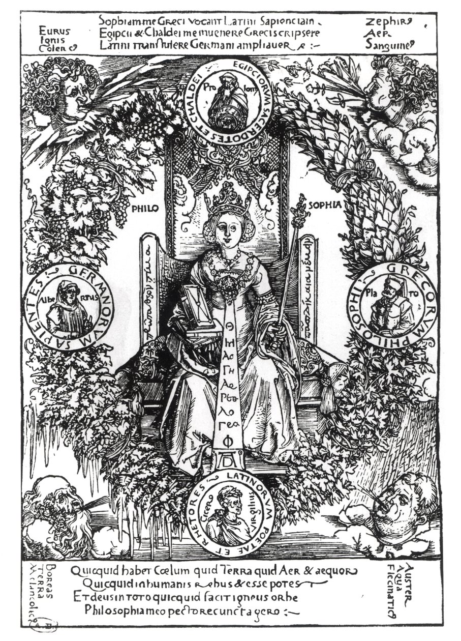 Alegoria filozofii, 1502 autorstwa Albrecht Dürer