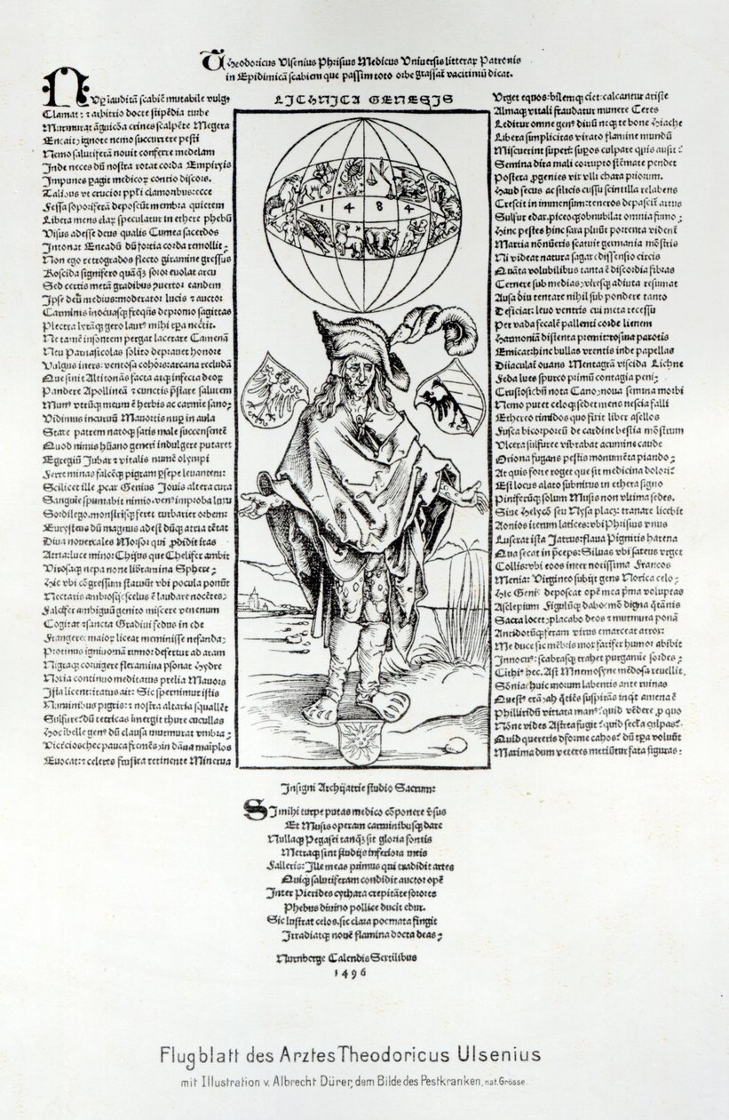 Ilustracja kiły, 1496 autorstwa Albrecht Dürer