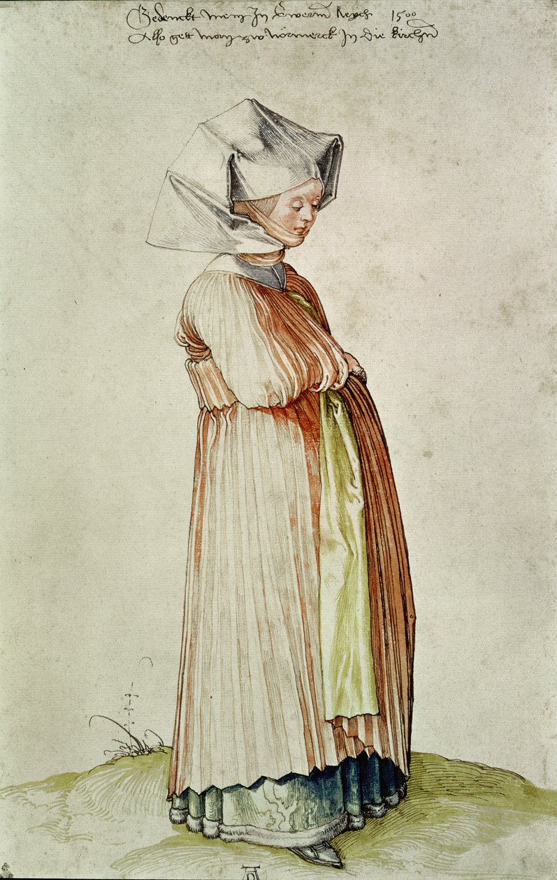 Kobieta z Norymbergi, akwarela autorstwa Albrecht Dürer