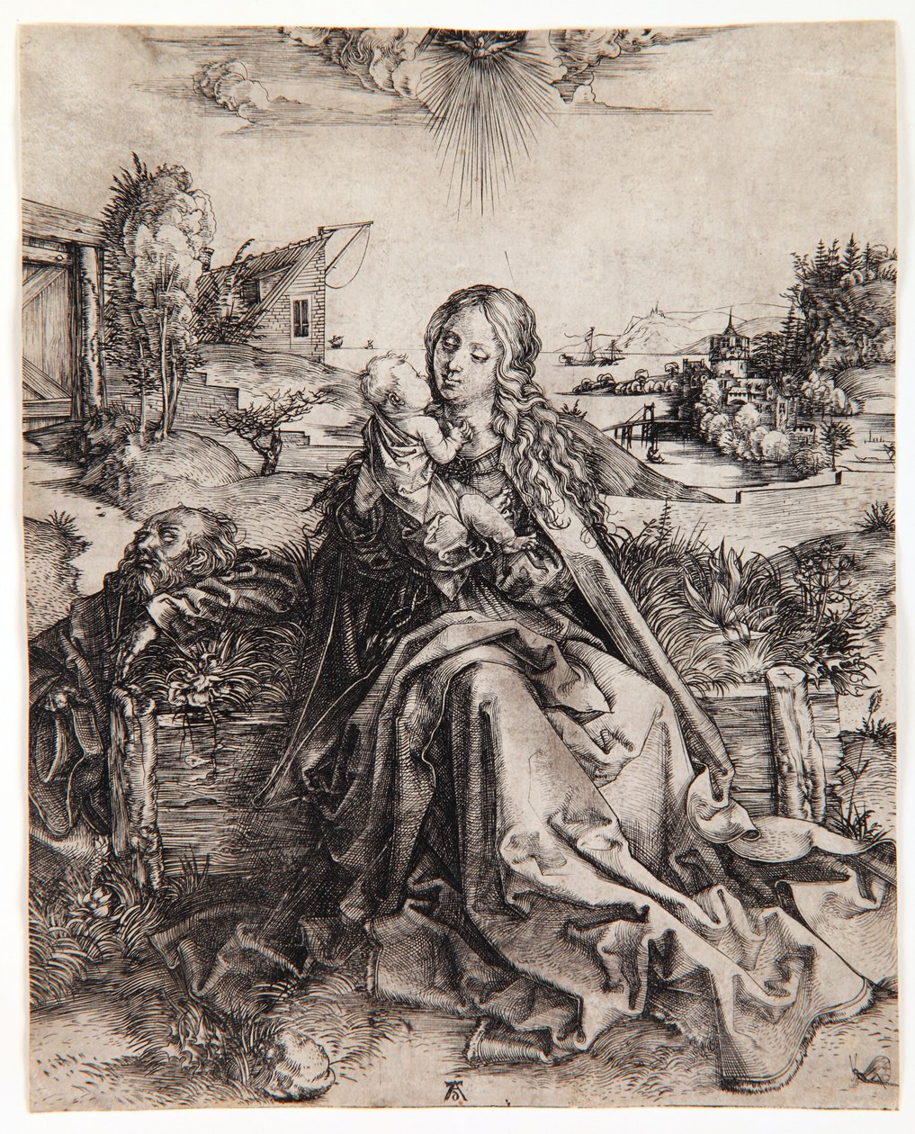 Dziewica z motylem, ok. 1495 r. autorstwa Albrecht Dürer