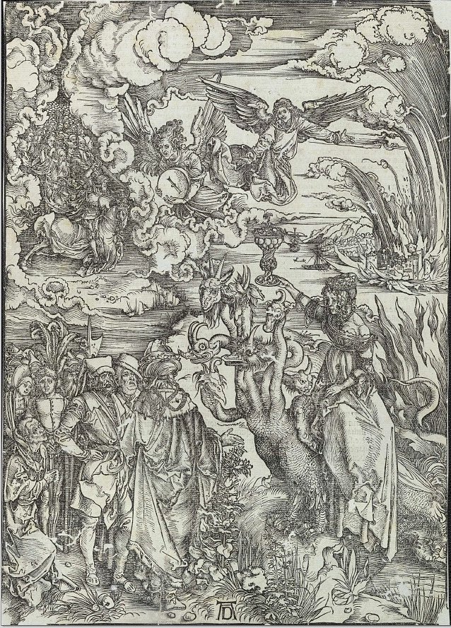 Nierządnica Babilonu autorstwa Albrecht Dürer