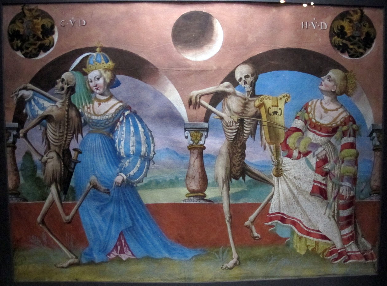 kopia utraconego makabrycznego tańca m.manuela z cmentarza dominikanów w bernie (1512-20) autorstwa Albrecht Kauw