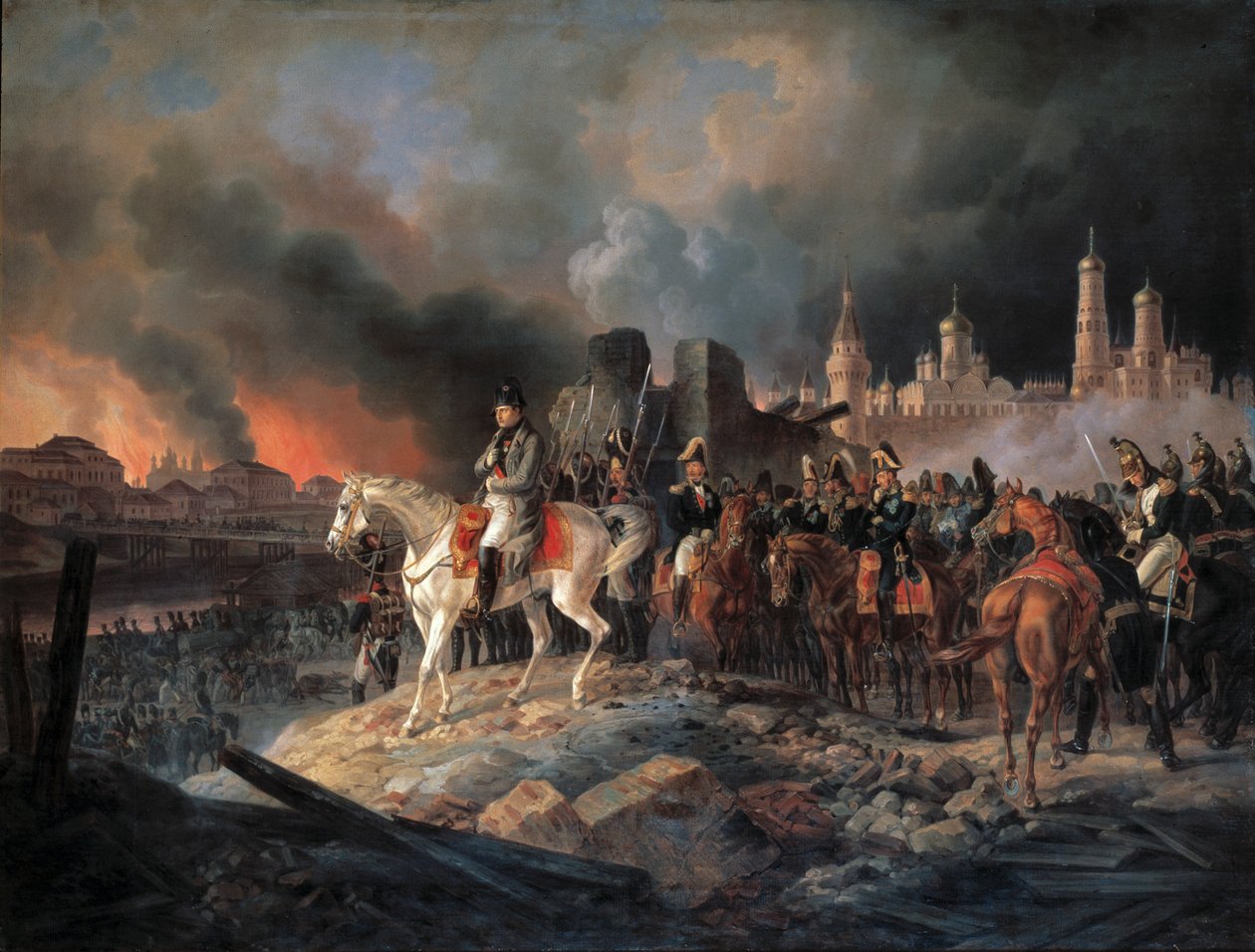Napoleon Bonaparte w Moskwie”, 1840. autorstwa Albrecht Adam