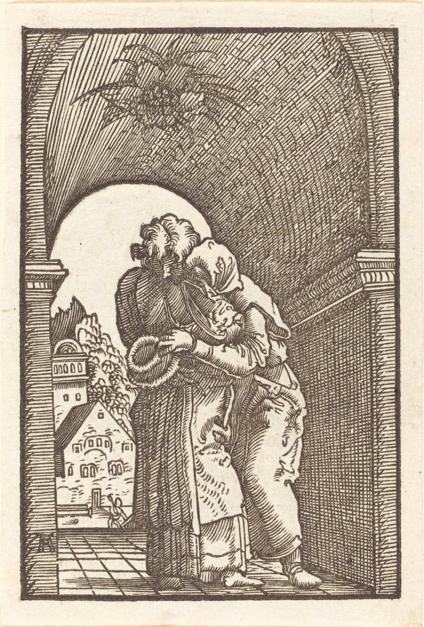 Joachim Obejmujący Annę autorstwa Albrecht Altdorfer