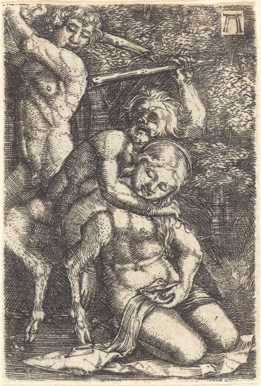 Dwóch satyrów walczących o nimfę autorstwa Albrecht Altdorfer