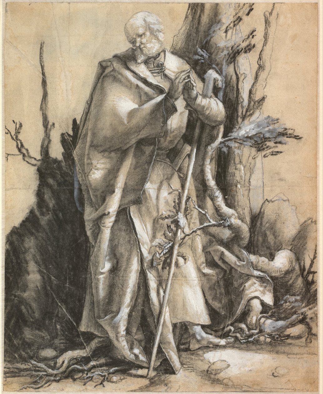 Brodaty święty w lesie autorstwa Albrecht Dürer