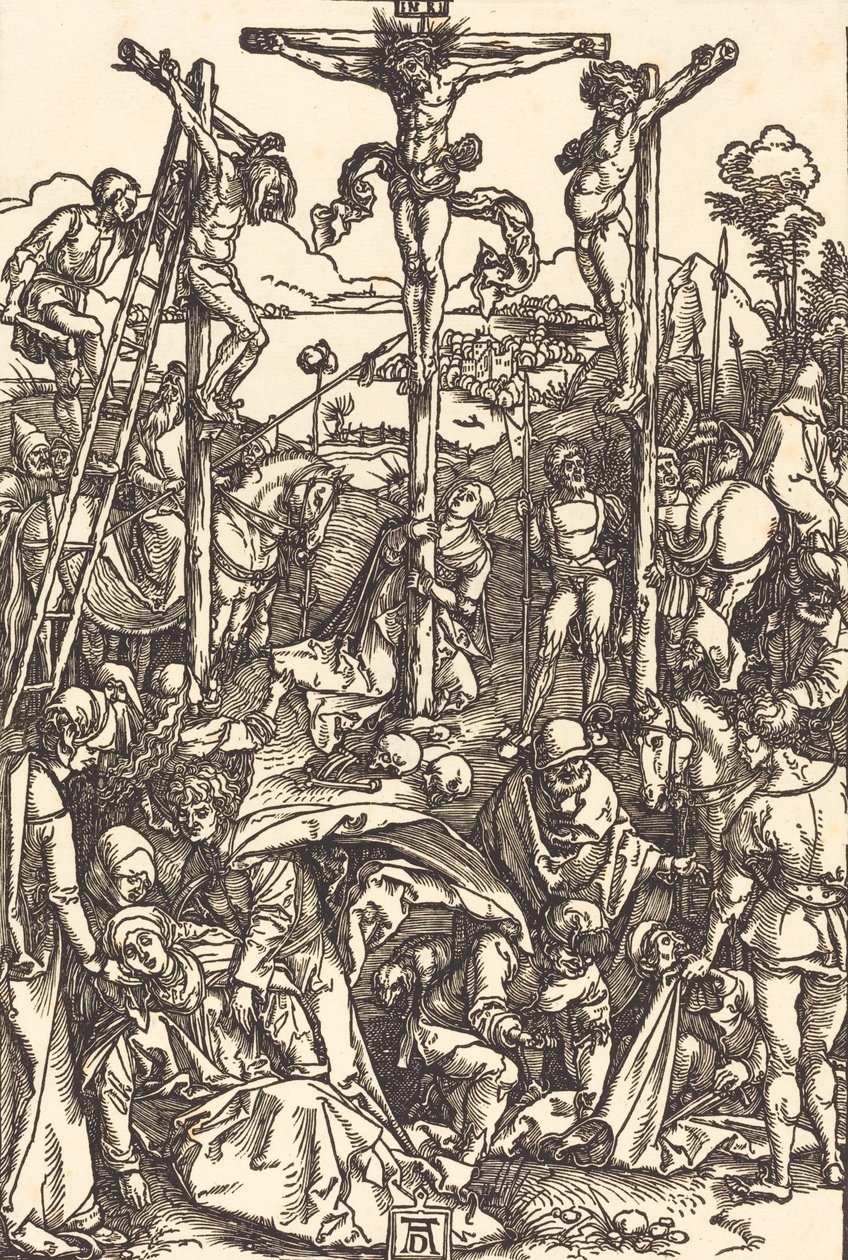 Kalwaria z Trzema Krzyżami, ok. godz. 15041505. autorstwa Albrecht Dürer