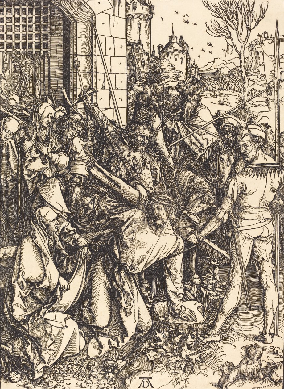 Chrystus dźwigający krzyż, c. 14981499. autorstwa Albrecht Dürer