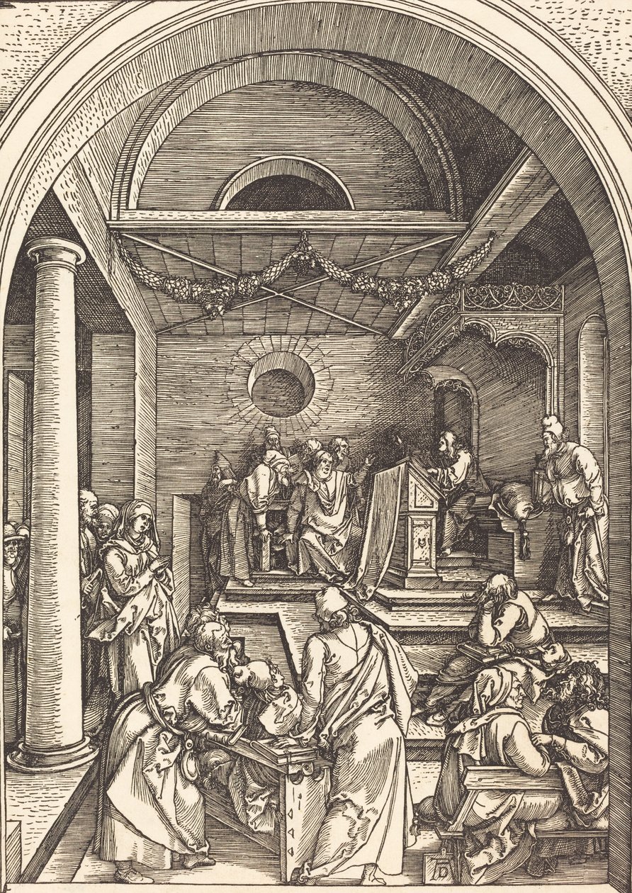 Chrystus wśród lekarzy, c. 15031504. autorstwa Albrecht Dürer