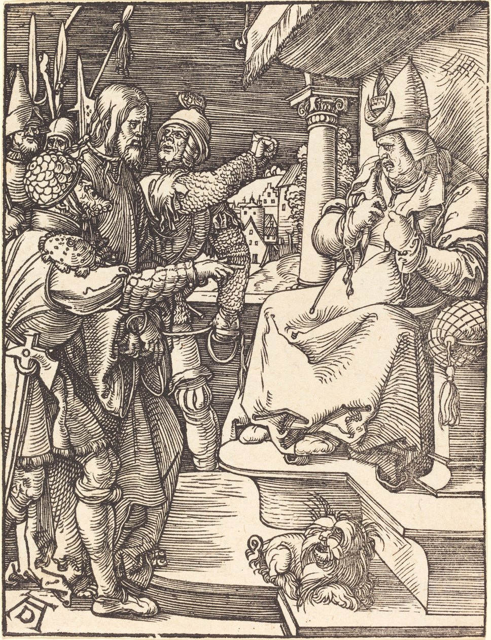 Chrystus przed Kajfaszem autorstwa Albrecht Dürer