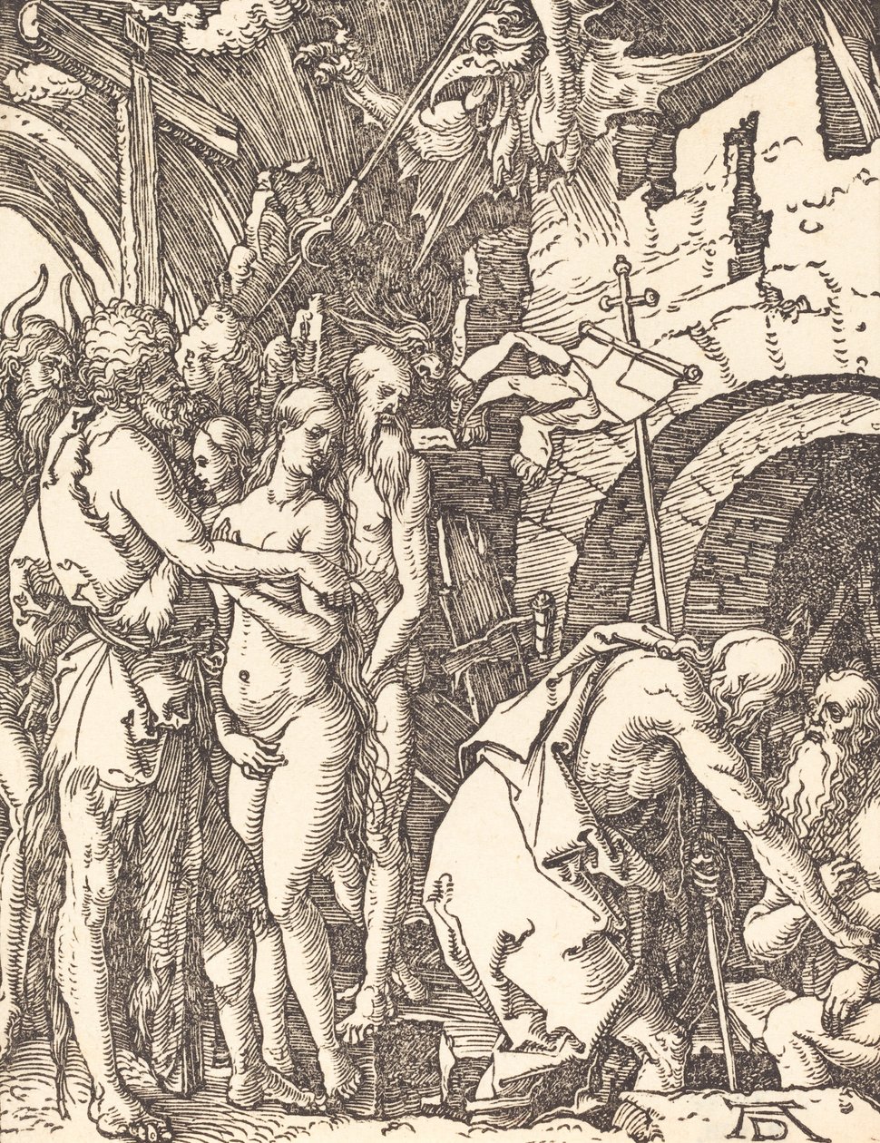 Chrystus w Otchłani, prawdopodobnie ok. 15091510. autorstwa Albrecht Dürer