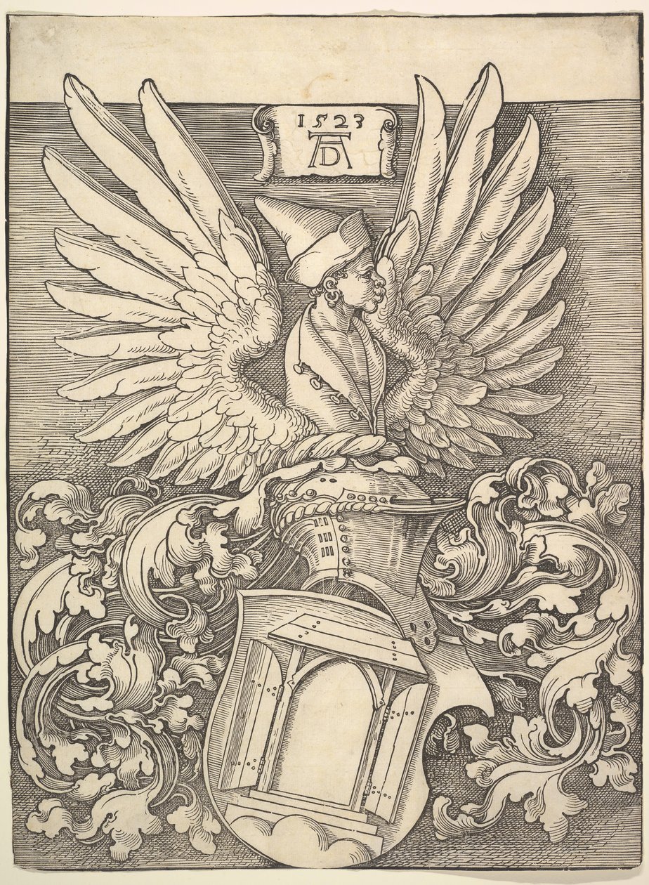 Herb Albrechta Dürera, 1523. autorstwa Albrecht Dürer