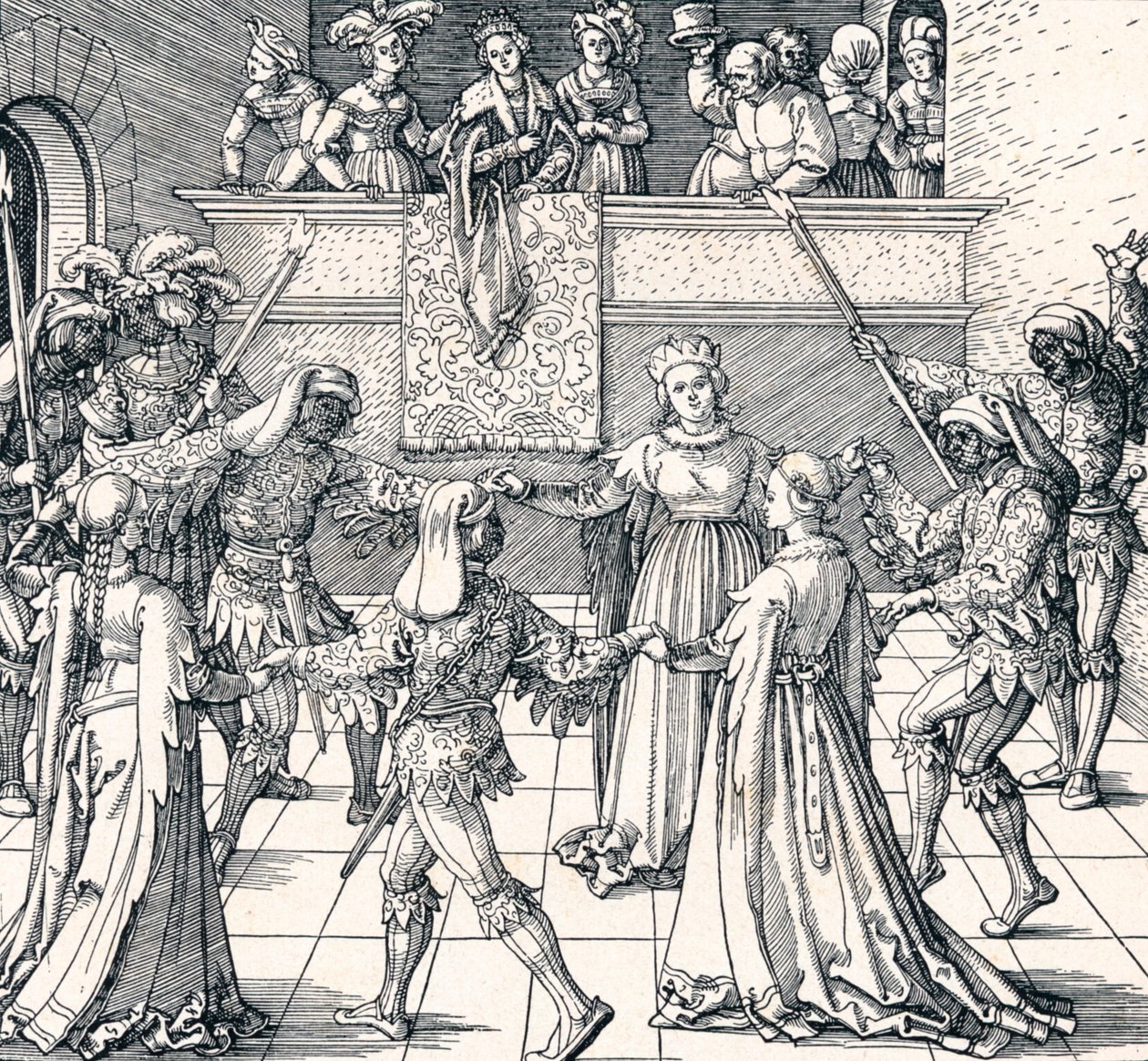 Taniec przy Torchlight, Augsburg, 1516 1906 autorstwa Albrecht Dürer