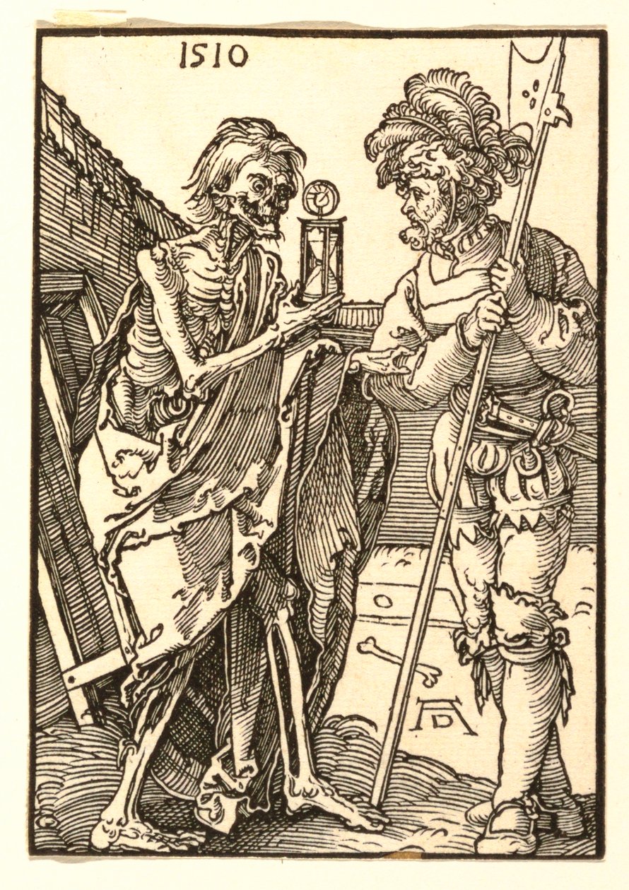 Śmierć i Lansquenet autorstwa Albrecht Dürer