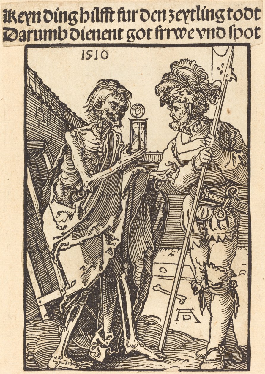 Śmierć i Lansquenet, 1510. autorstwa Albrecht Dürer