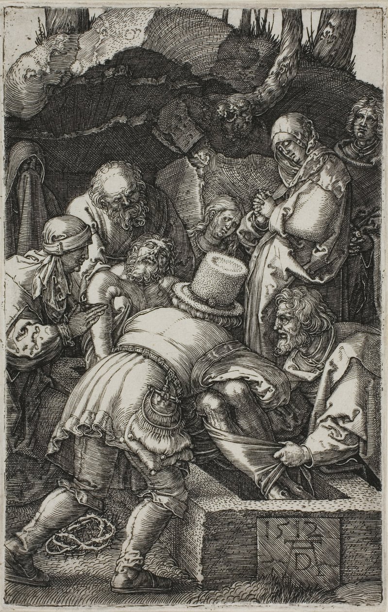 Osadzanie, z Grawerowanej pasji autorstwa Albrecht Dürer