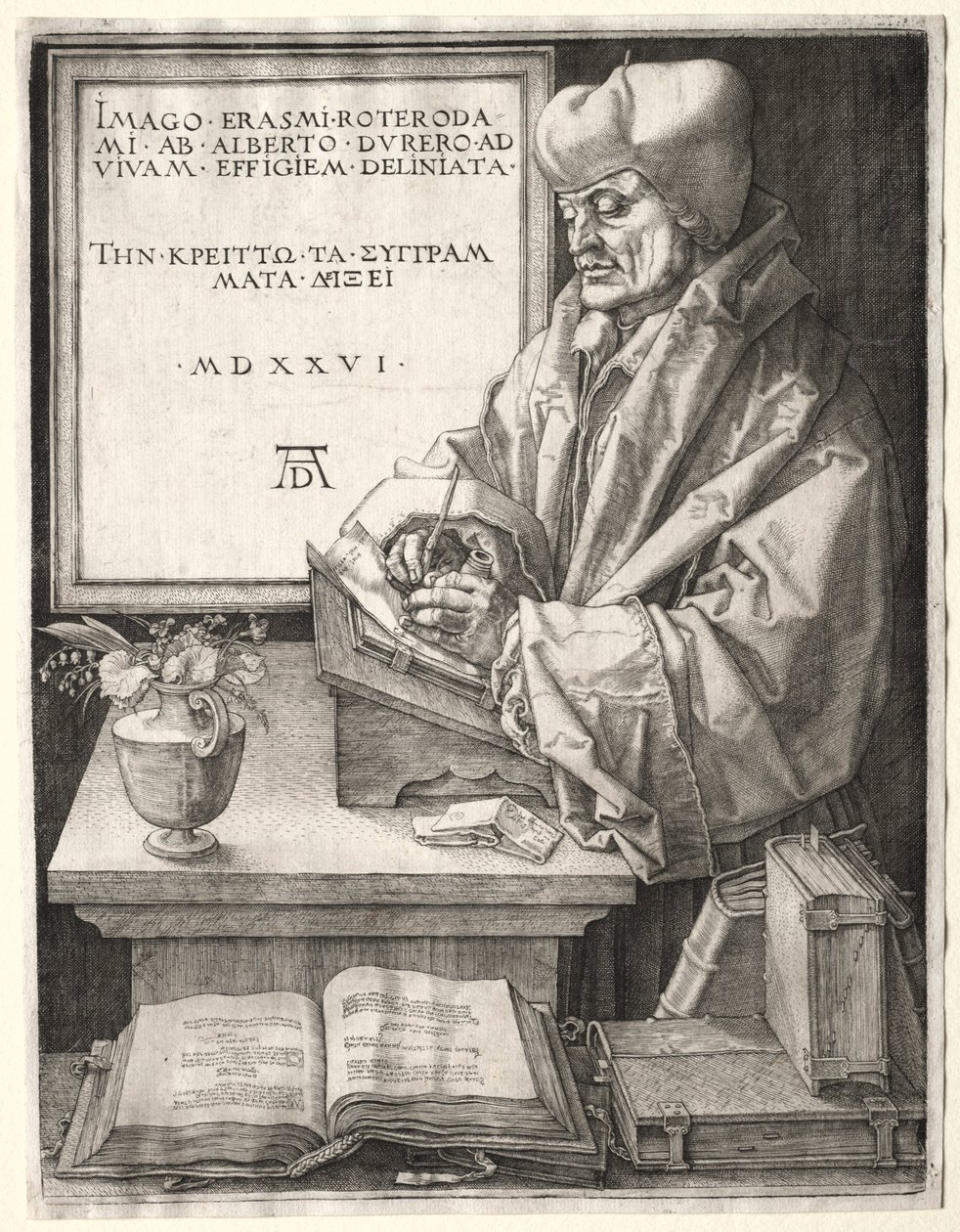 Desiderius Erazm z Rotterdamu, 1526. autorstwa Albrecht Dürer