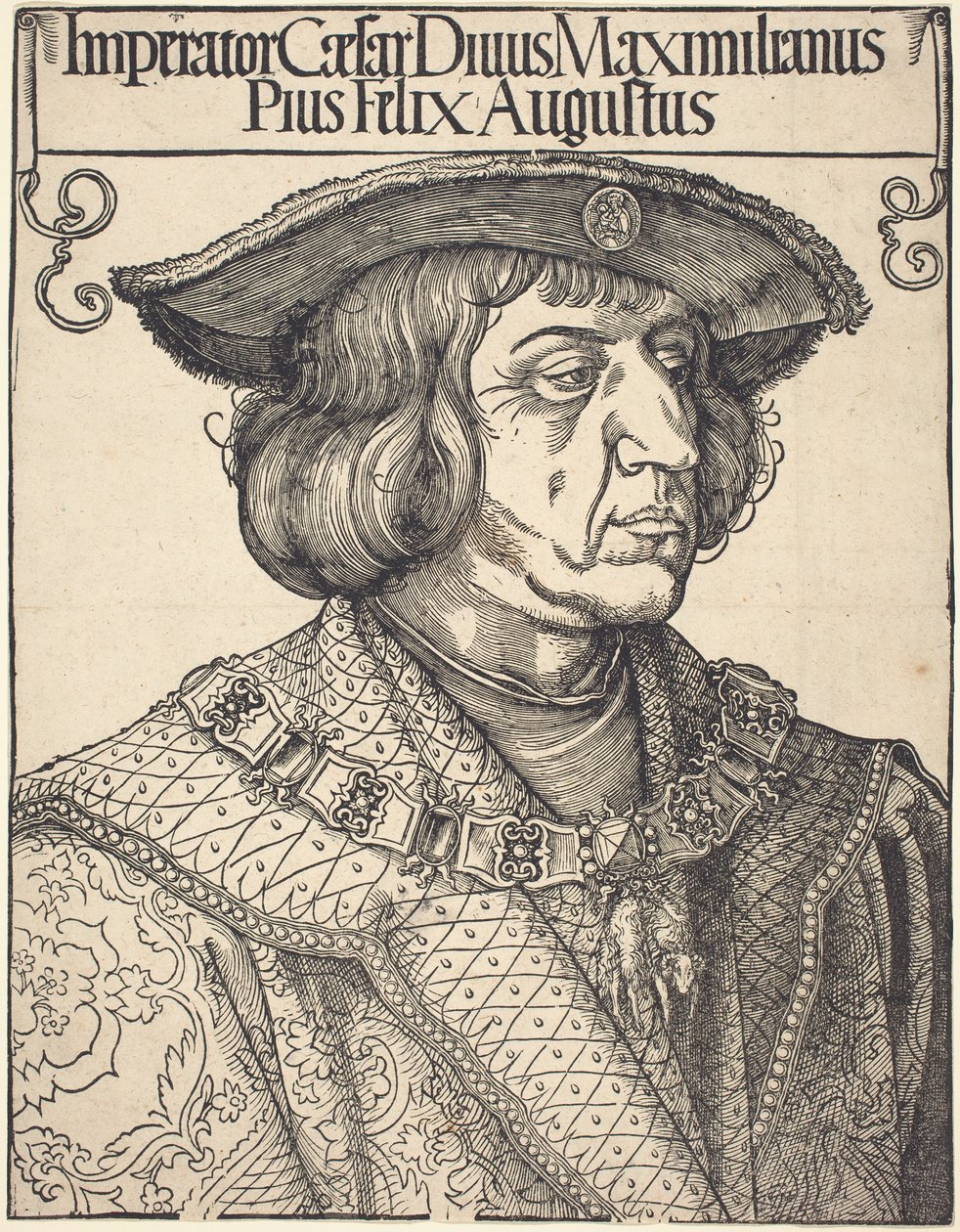 Cesarz Maksymilian I autorstwa Albrecht Dürer