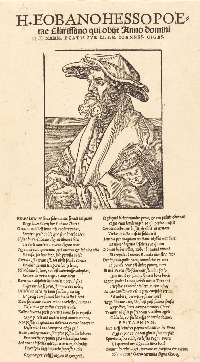 Eobanus Hess, 1526. autorstwa Albrecht Dürer