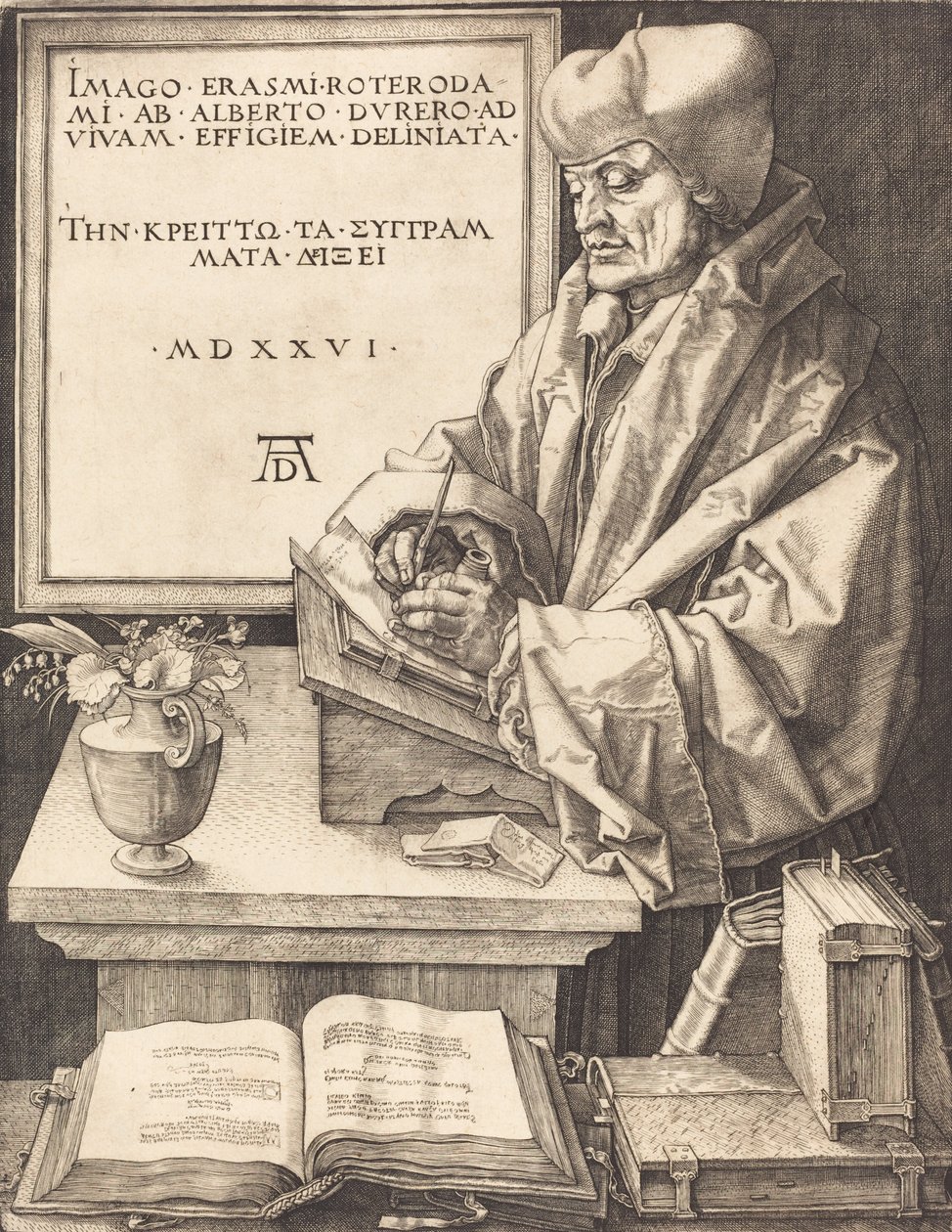 Erazm z Rotterdamu, 1526. autorstwa Albrecht Dürer