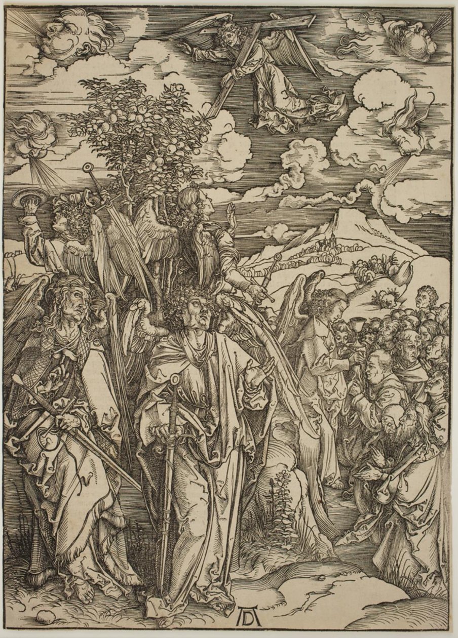 Cztery anioły zatrzymujące wiatry autorstwa Albrecht Dürer