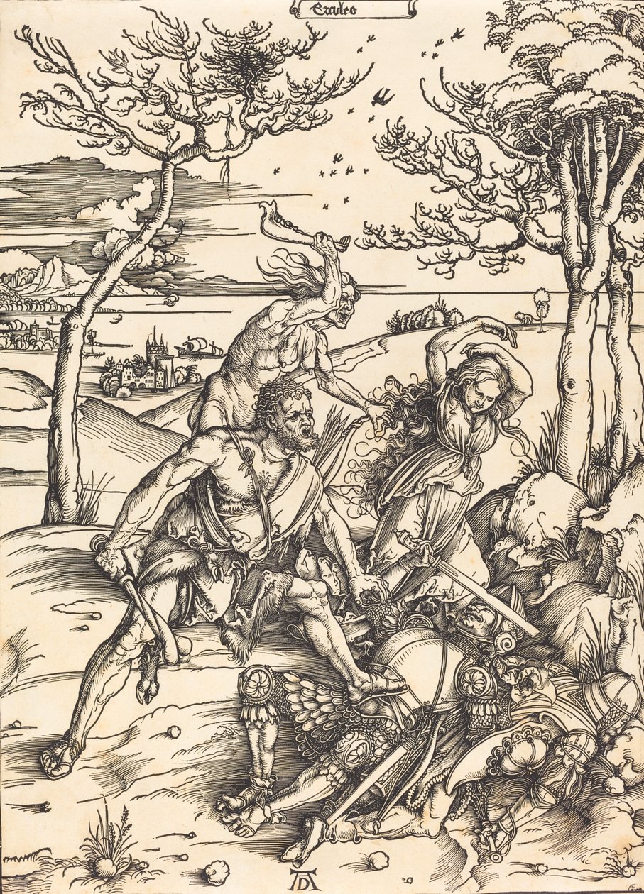 Herkules podbija Cacus Hercules, ok. 1930 r. 1496 autorstwa Albrecht Dürer